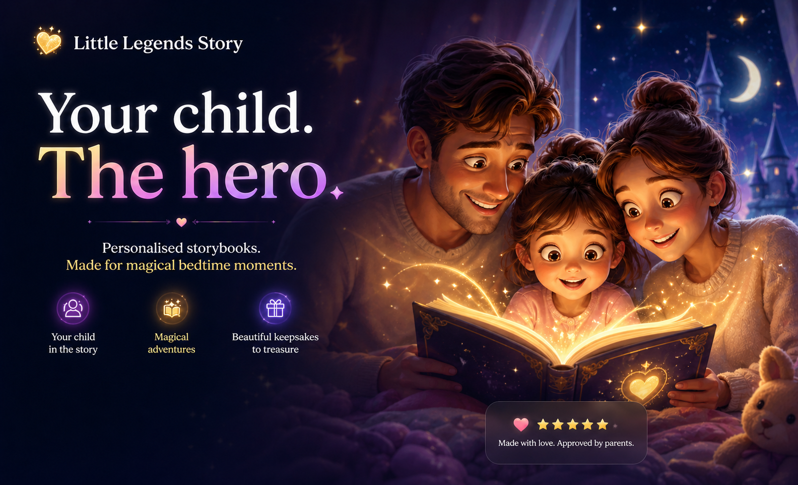 Little Legends Story: your child becomes the hero in personalised magical bedtime storybooks
